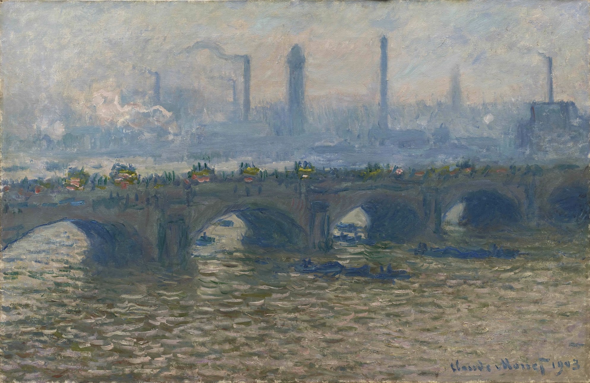 Claude Monet, Waterloo Bridge, Overcast, 1903