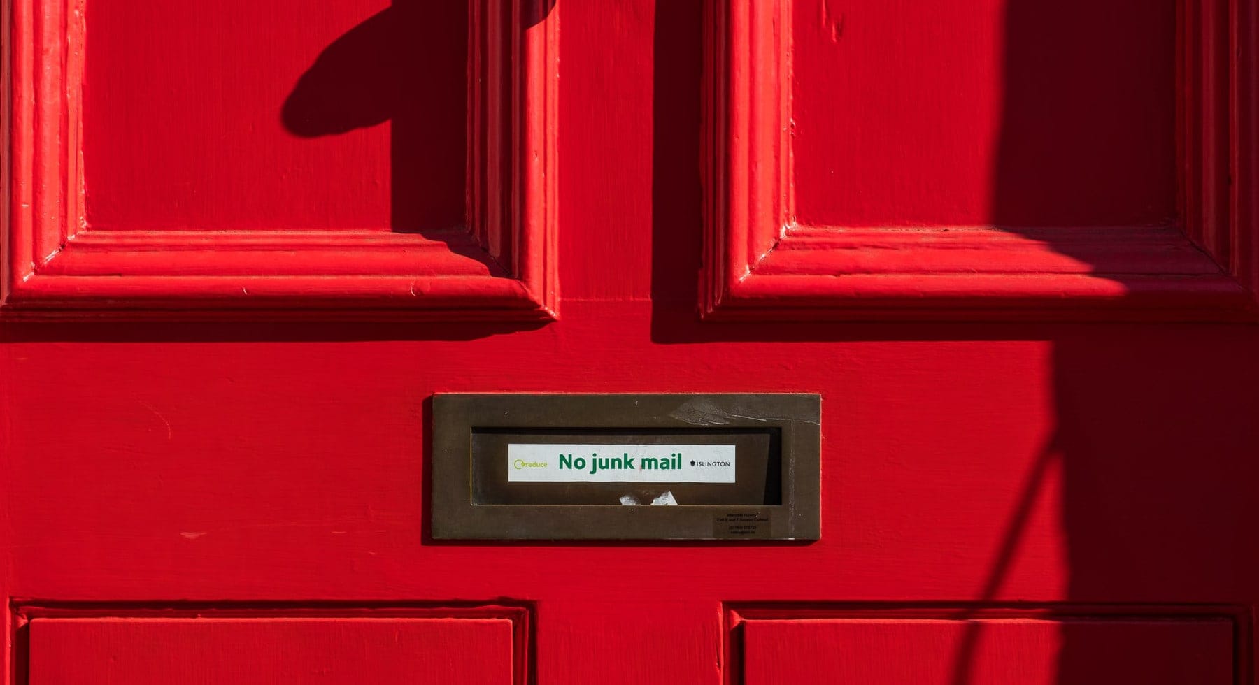 No junk mail letterbox