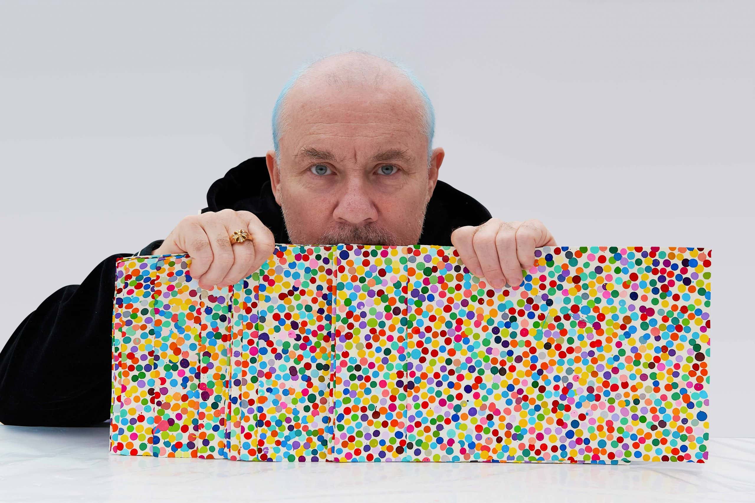Hirst with his NFT works