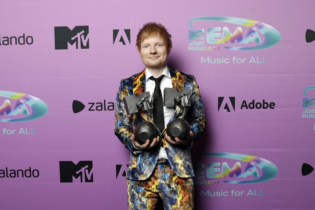 Ed Sheeran at the MTV awards