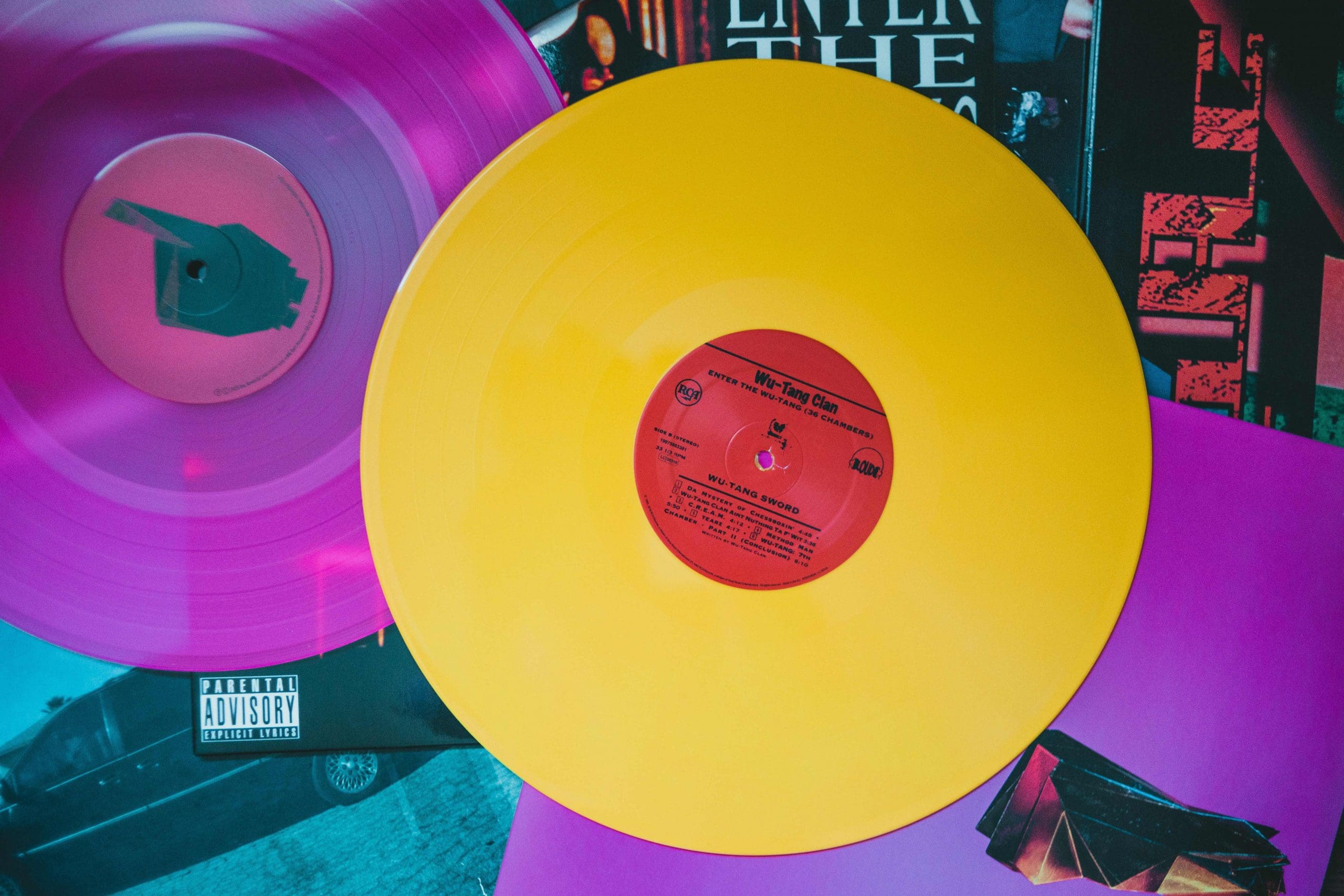Colourful vinyl covers