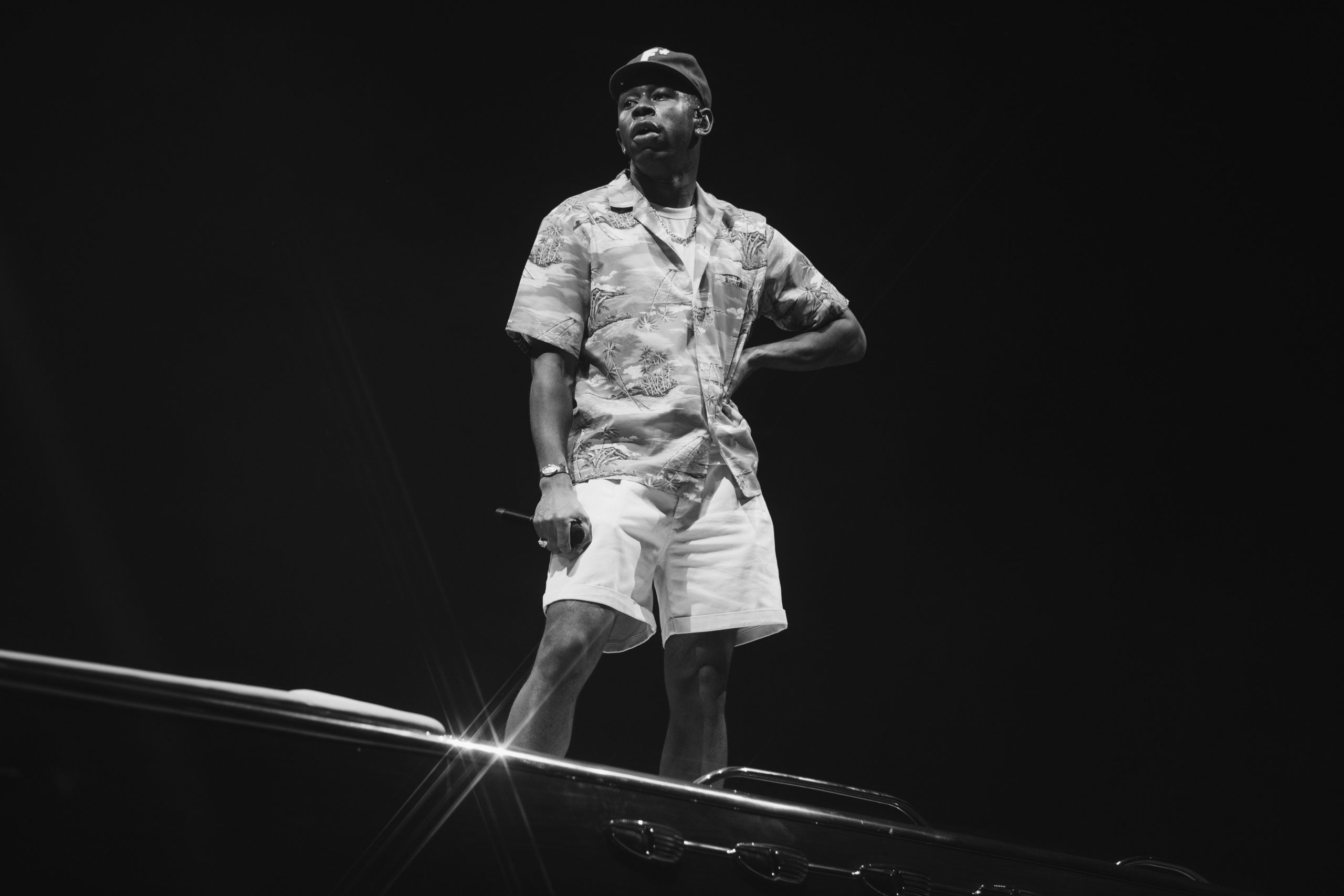 Tyler, the Creator, black and white
