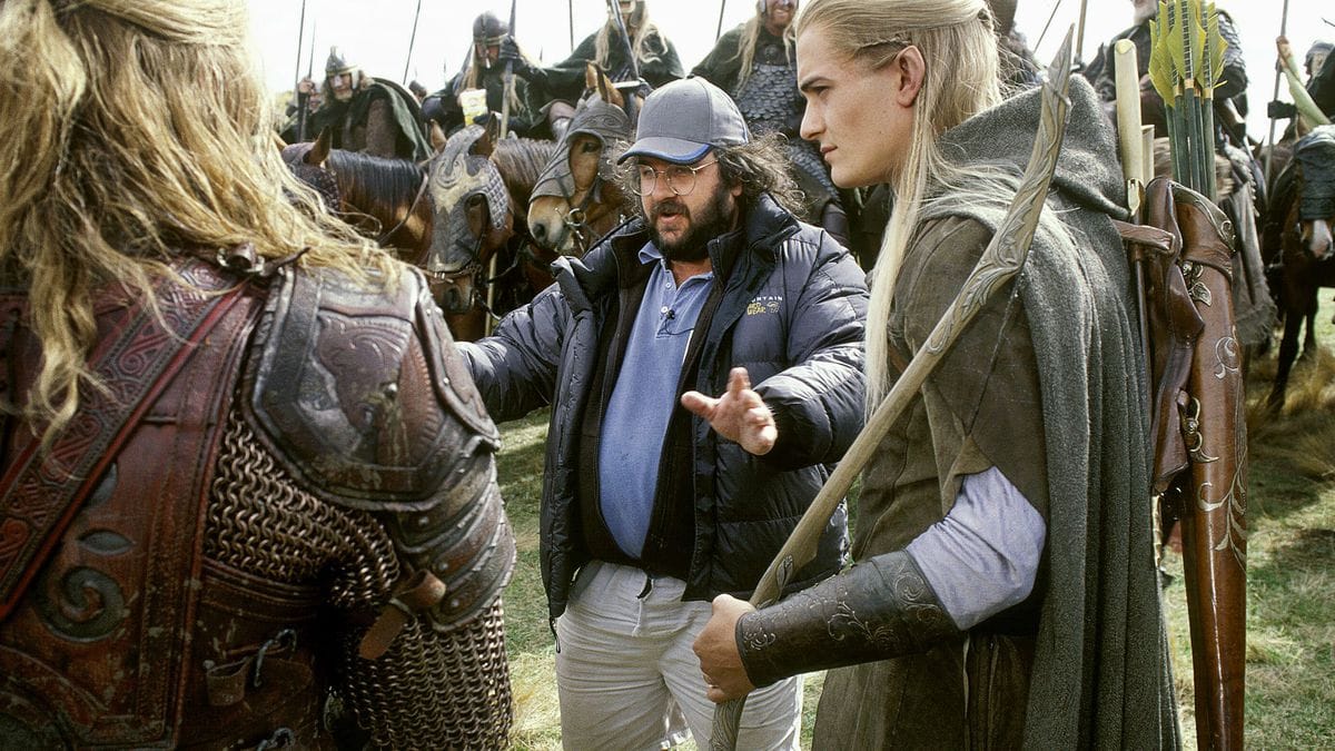 Peter Jackson on set of the Lord of the Rings