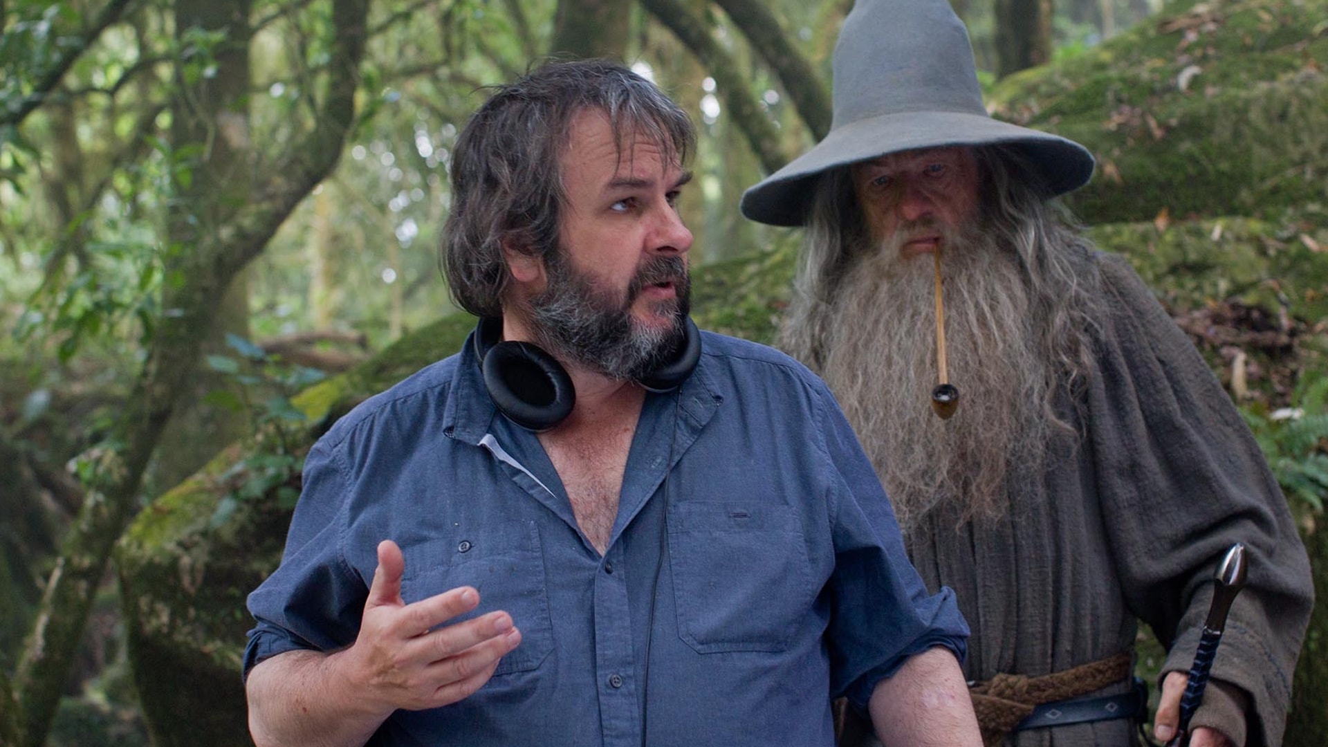 Peter Jackson with Gandalf