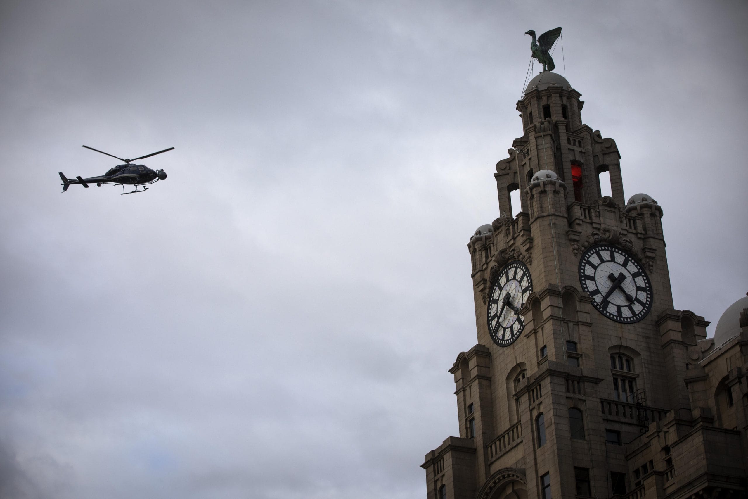 The top of the Liver Building