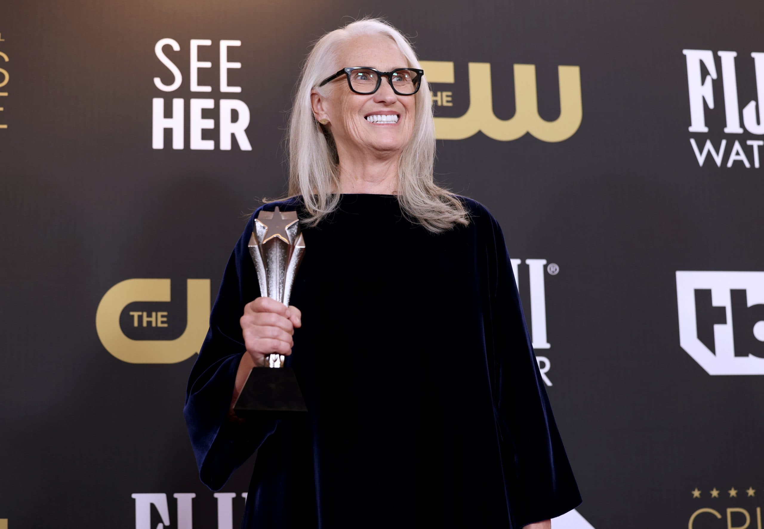 Jane Campion winning at Annual Critics Choice Awards