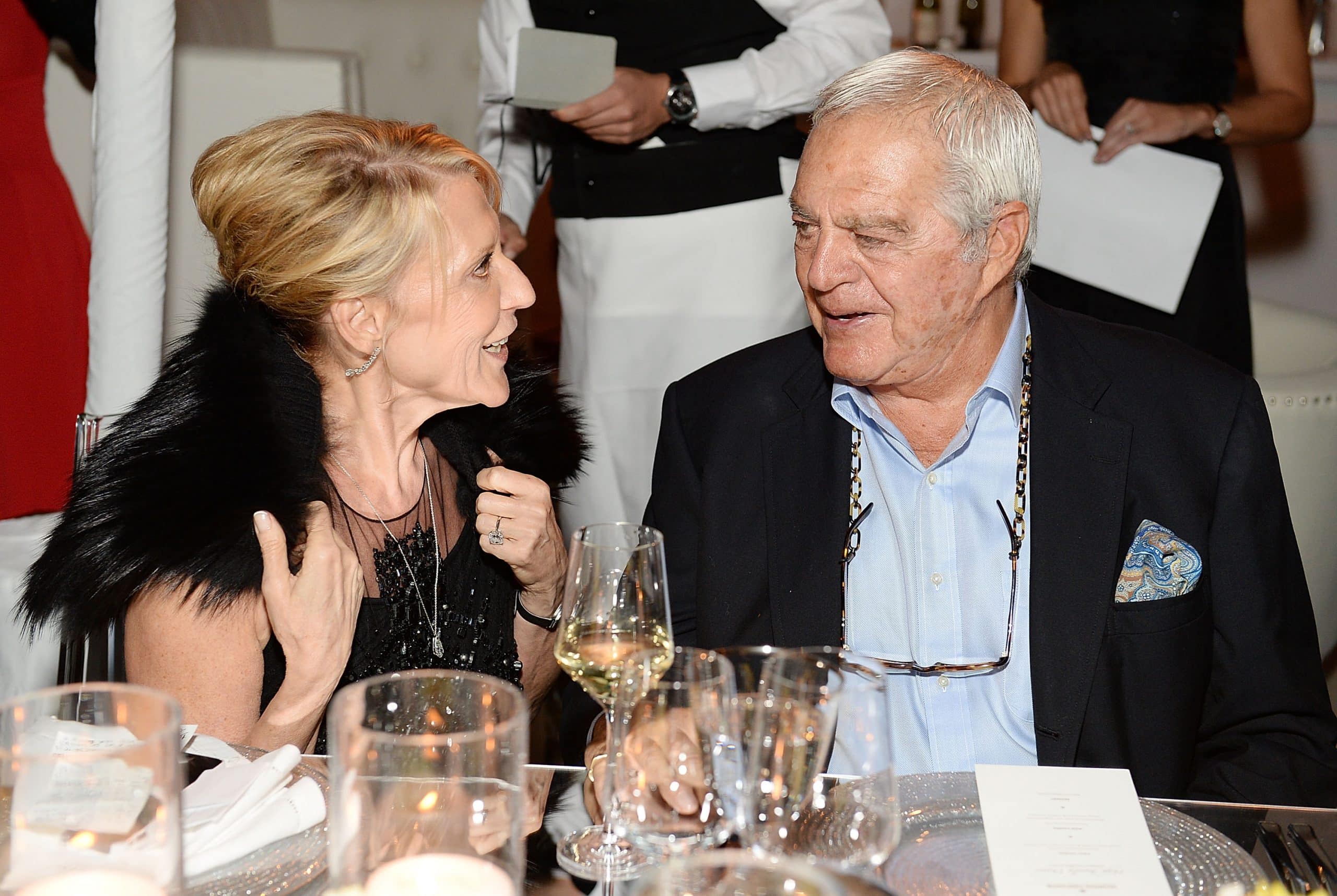 Grazka Taylor (L) and Irving Blum attend the Vacheron Constantin High Jewelry Collection Dinner at a private residence on October 10, 2013 in Los Angeles, California. 