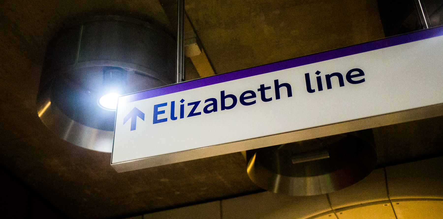 Sign for the Elizabeth line