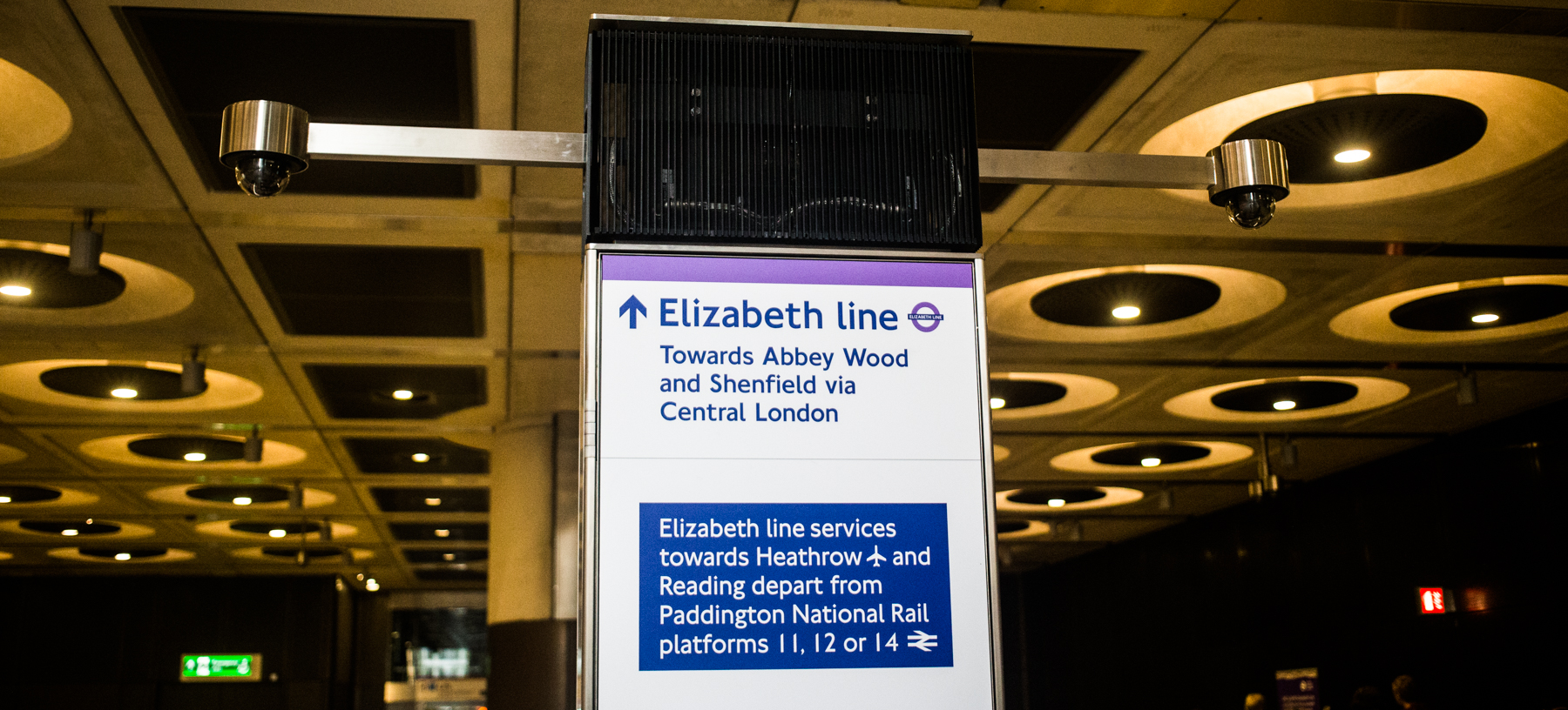 Elizabeth line notice board