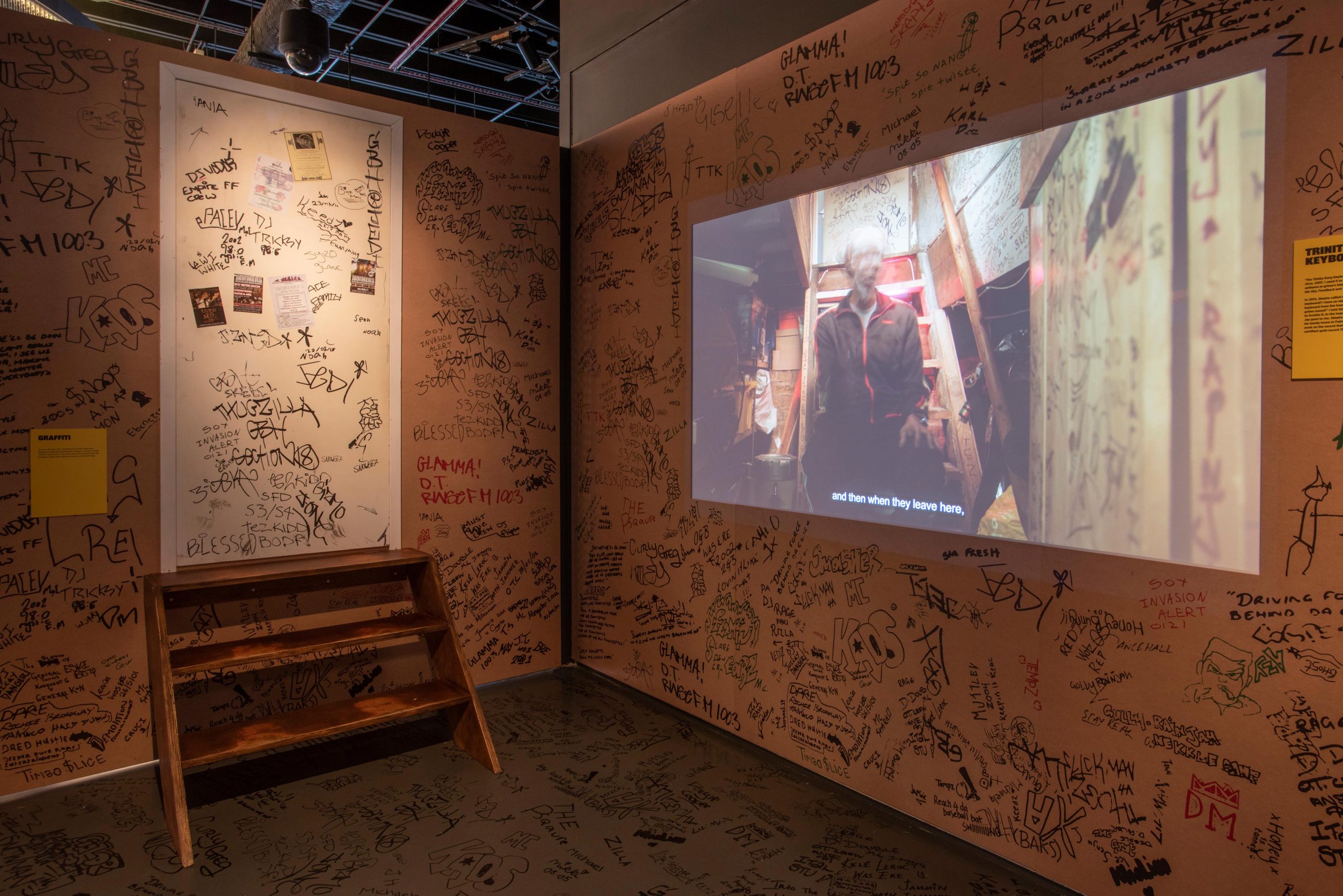 Installation view of Grime Stories