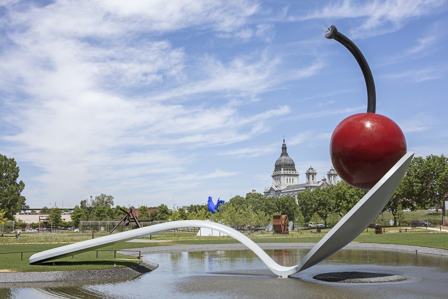 Spoonbridge and Cherry in the Minneapolis Sculpture Garden.