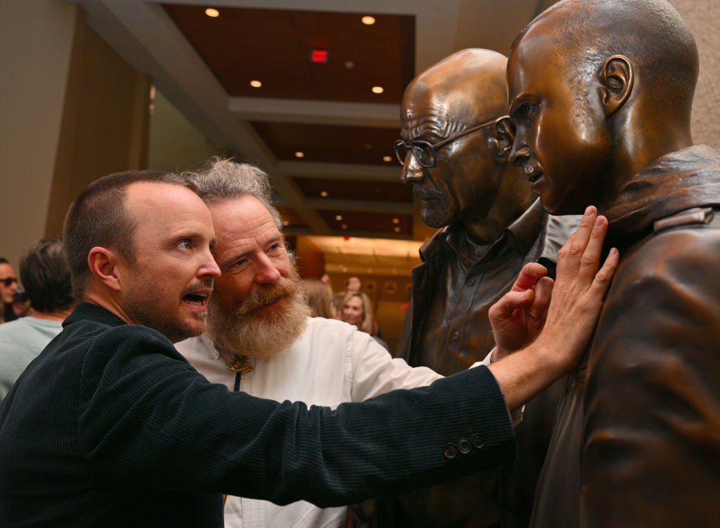 "Breaking Bad" Statues Unveiling Featuring Bryan Cranston And Aaron Paul