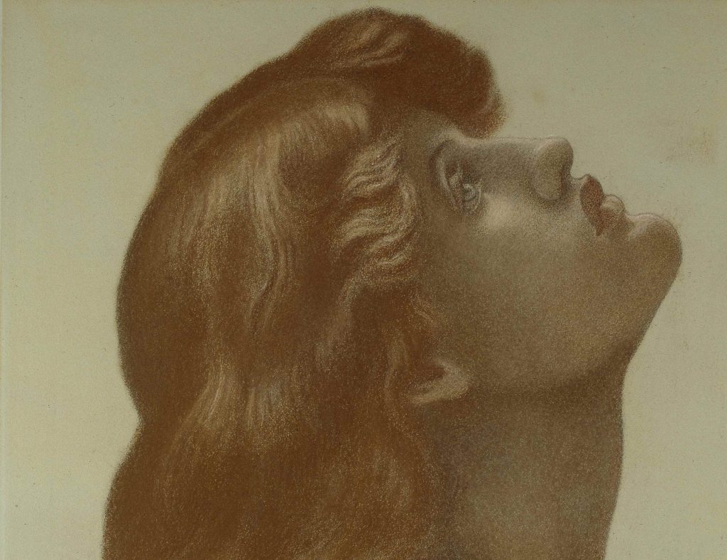 Dante Gabriel Rossetti (1828–82) Head of a Woman (attendant for ‘Astarte Syriaca’), 1875 Coloured chalks, heightened with white, on pale green paper, 54.4 × 40.4 cm