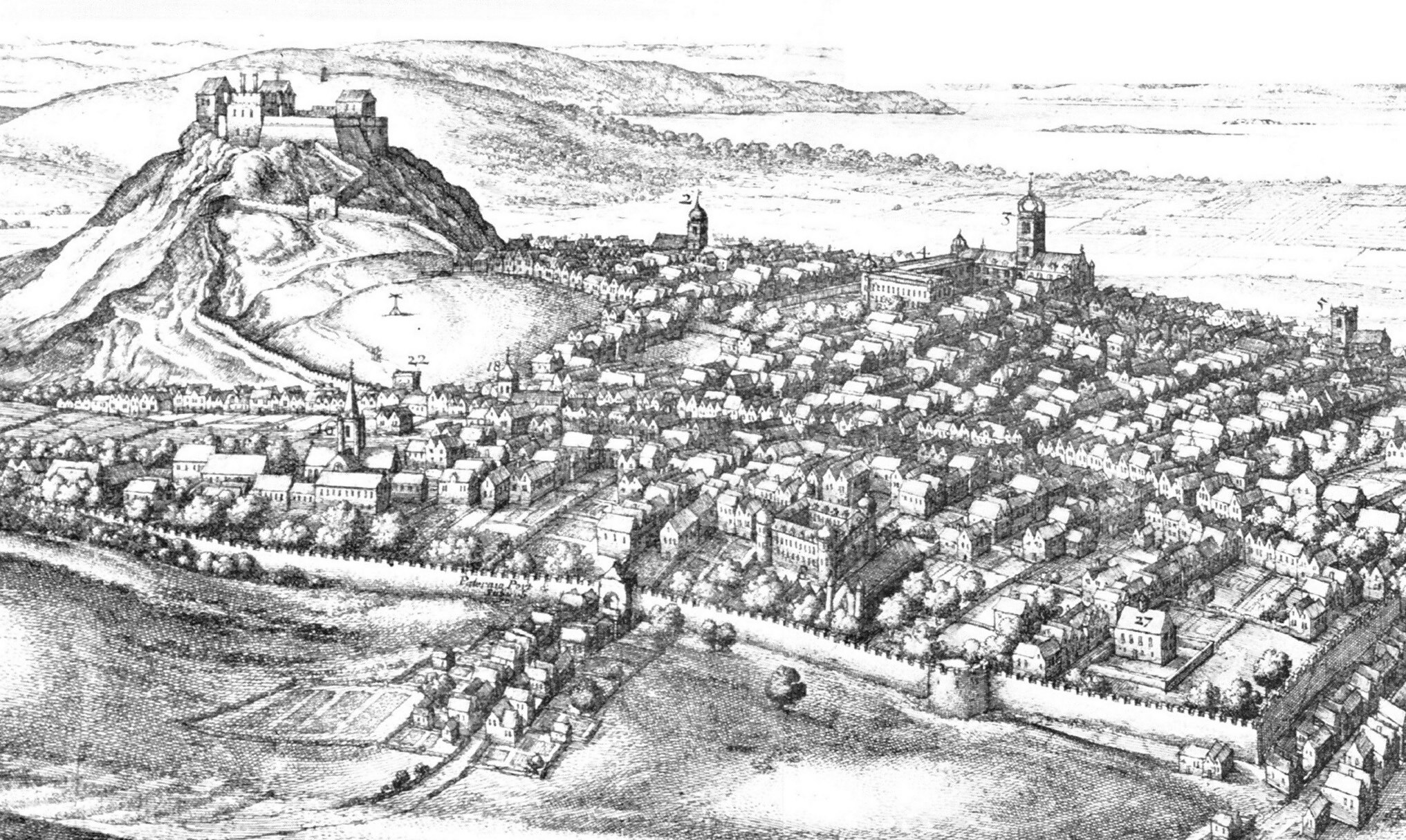 Edinburgh in the 17th century Wenceslas Hollar
