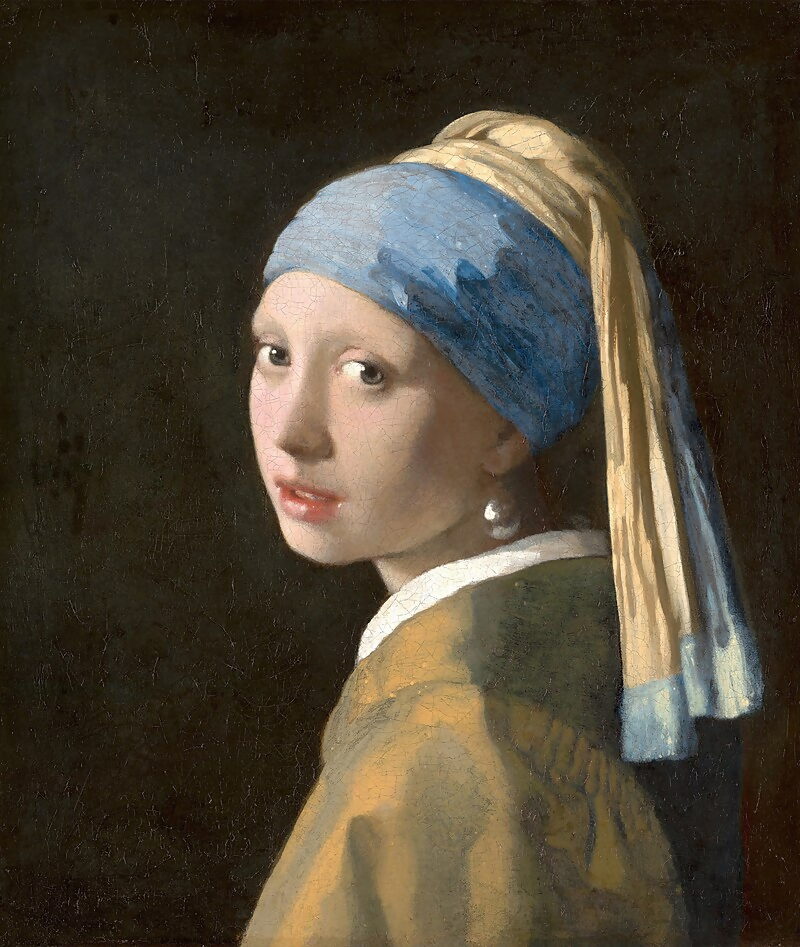 Johannes Vermeer's Girl with a Pearl Earring, 1665