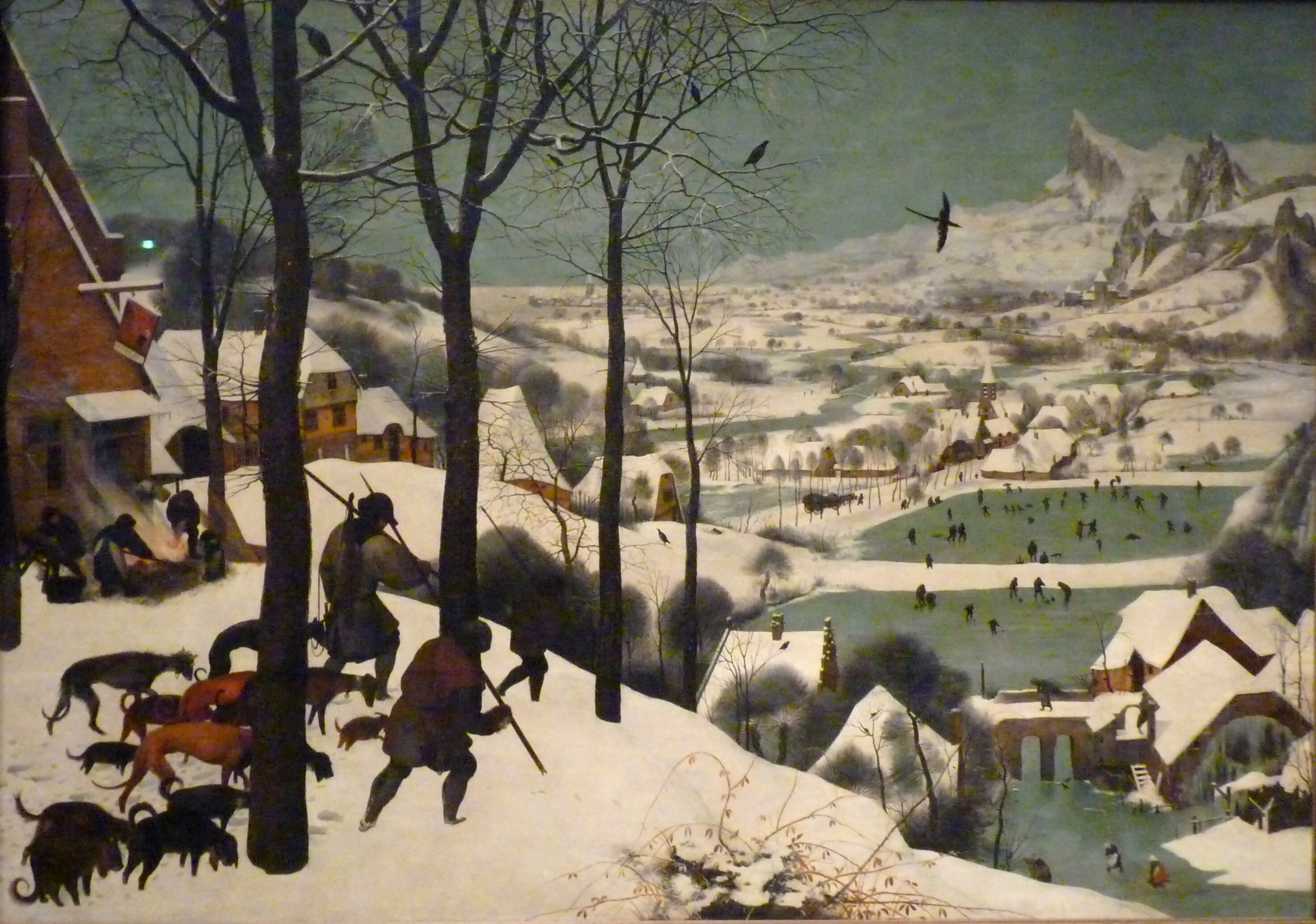 london in the snow deep focus breugel the hunters in the snow