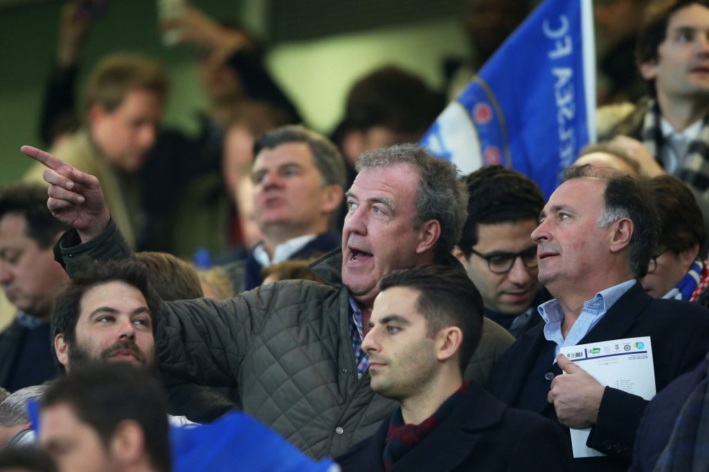 Jeremy Clarkson at a football match