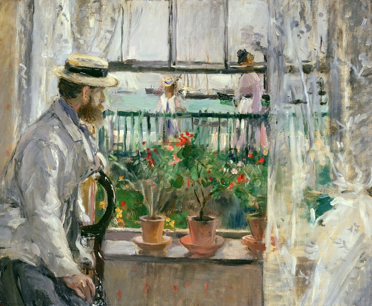 Eugene Manet (1834-92) on the Isle of Wight (oil on canvas)