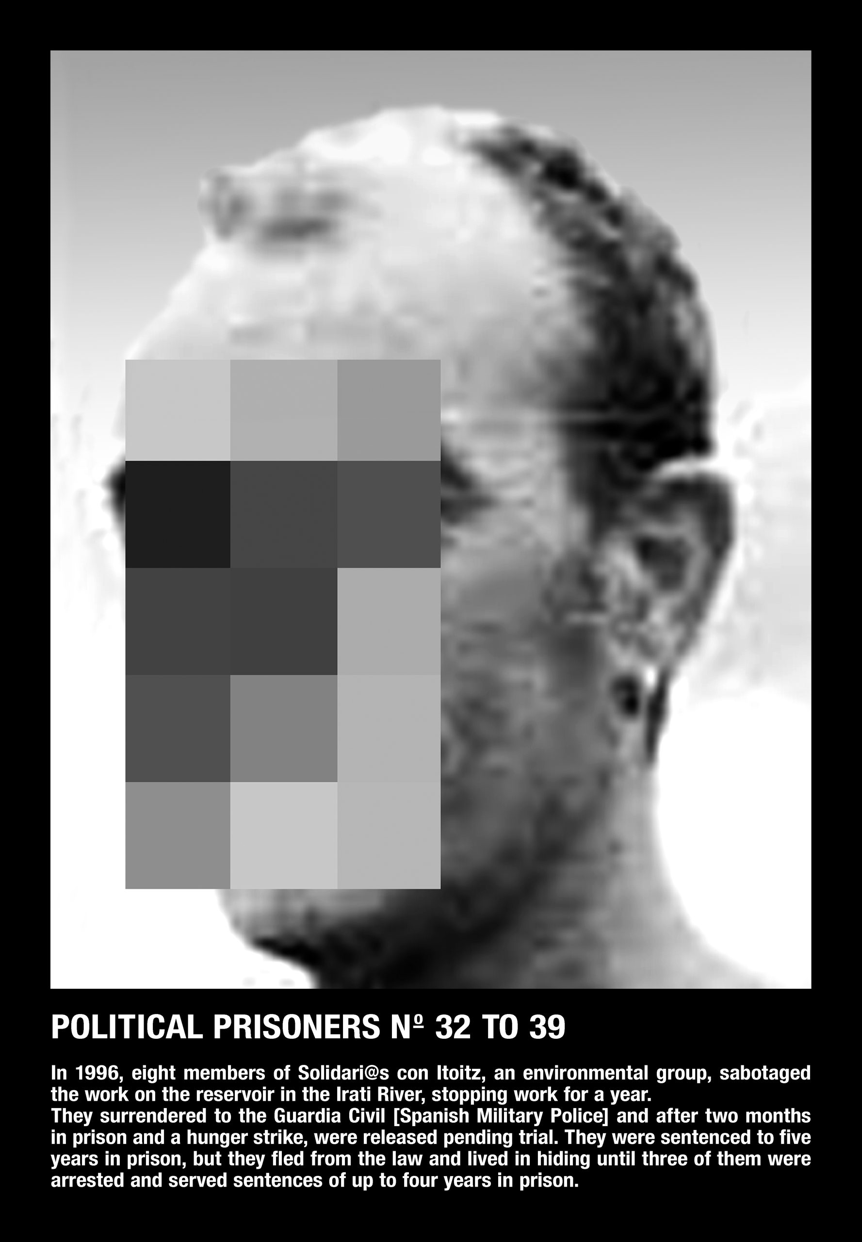 Santiago Sierra, Political Prisoners in Contemporary Spain (detail)