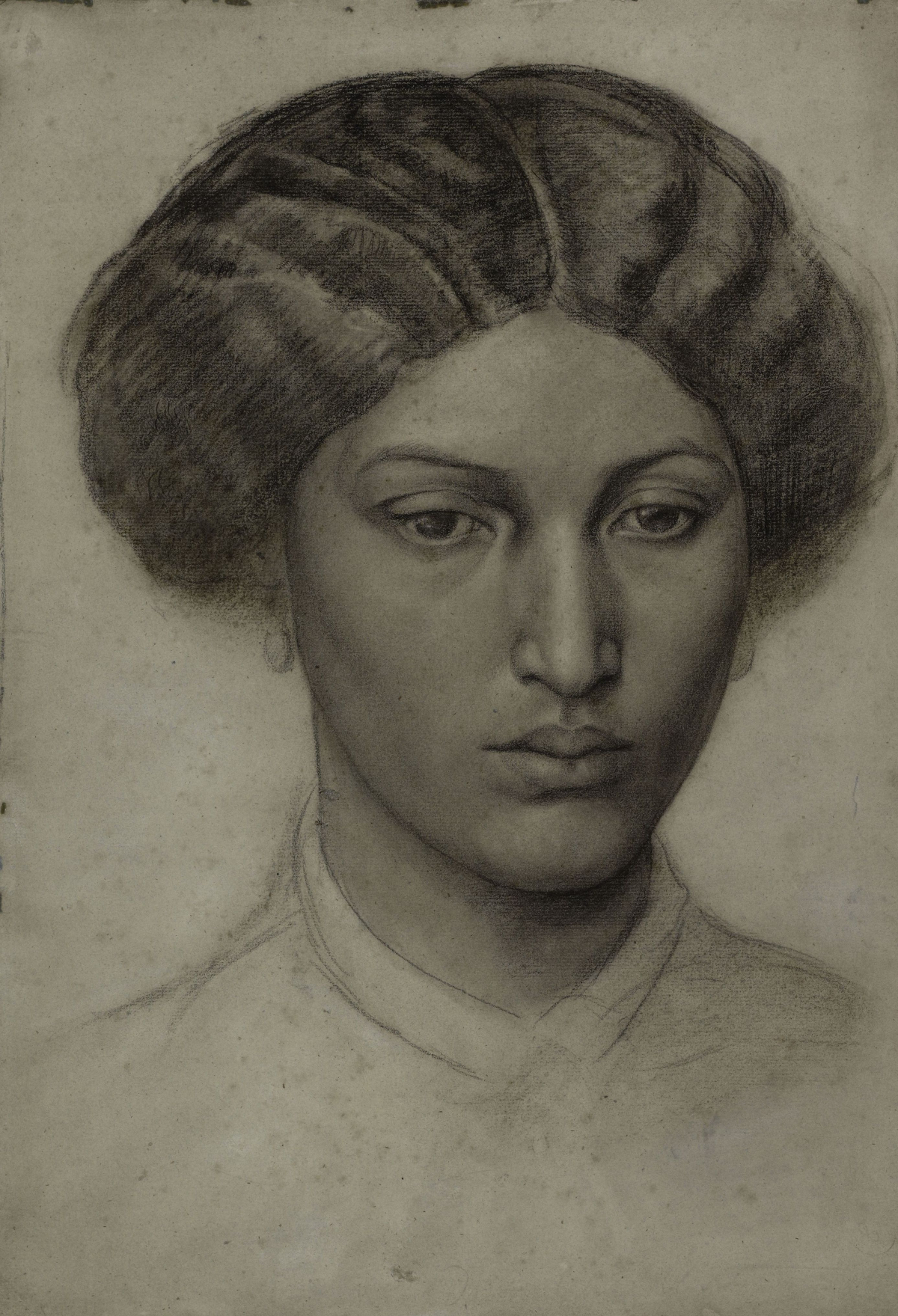 Dante Gabriel Rossetti, Head of a Young Woman Mrs Eaton, 1863-65