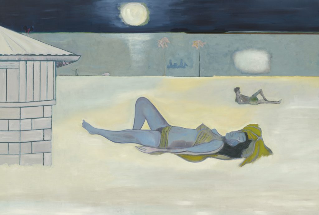 peter doig at courtauld review night bathers