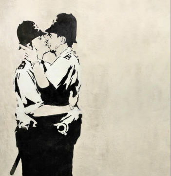 banksy kissing coppers