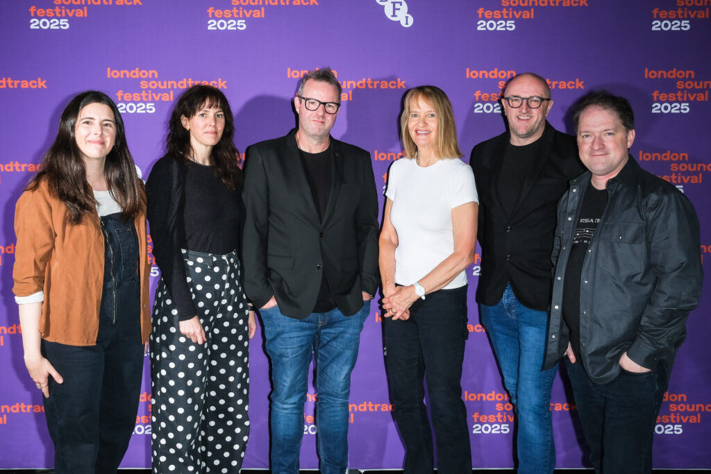 Pictured at today's launch at BFI Southbank R to L Natalie Holt, Anna Meredith, Tommy Pearson, Anne Dudley, Paul Farrer and Stephen Barton Photo Credit Julie Edwards