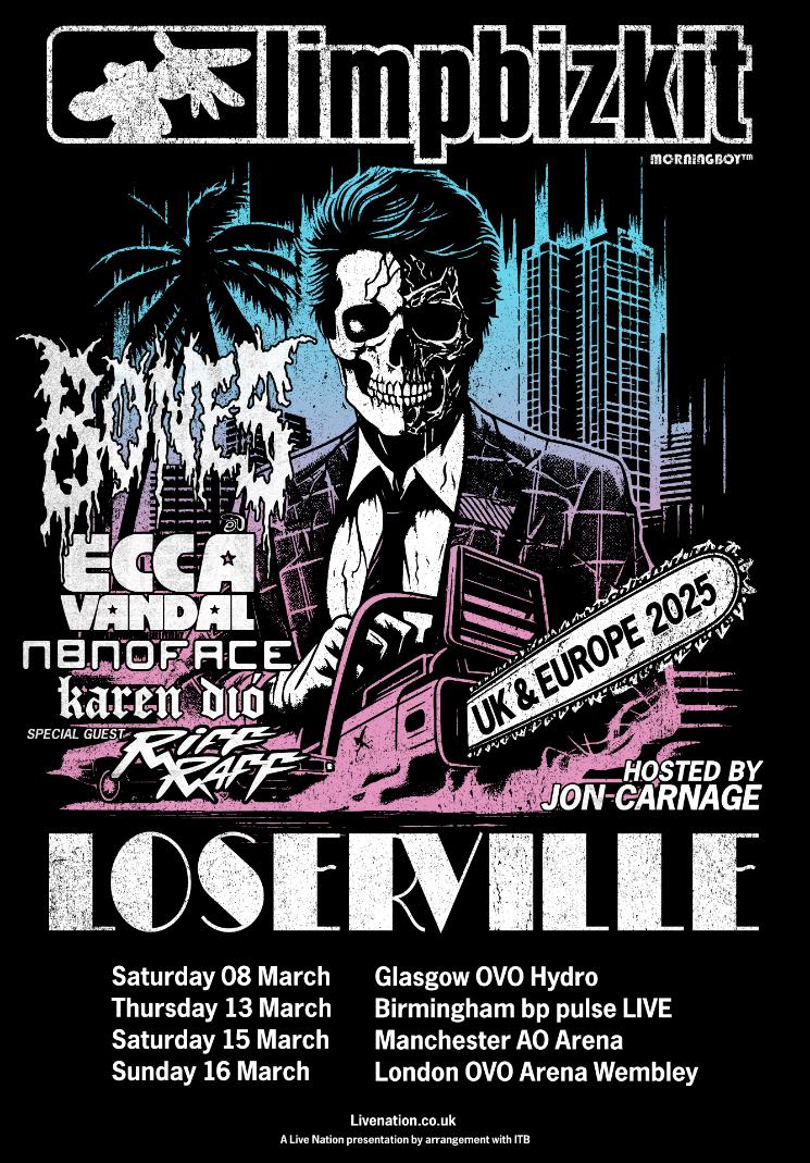 Limp Bizkit's 'Loserville 2025' UK tour dates confirmed tickets on