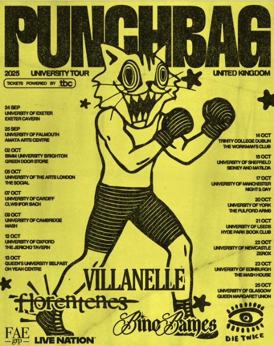 Villanelle, Florentenes, Bino Bames and Die Twice to headline new Live Nation university tour