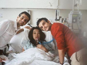 Blonde Redhead, press photo for new song 'Blood Spilled', taken in a hospital ward