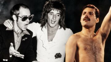 Elton John Rod Stewart and Freddie Mercury