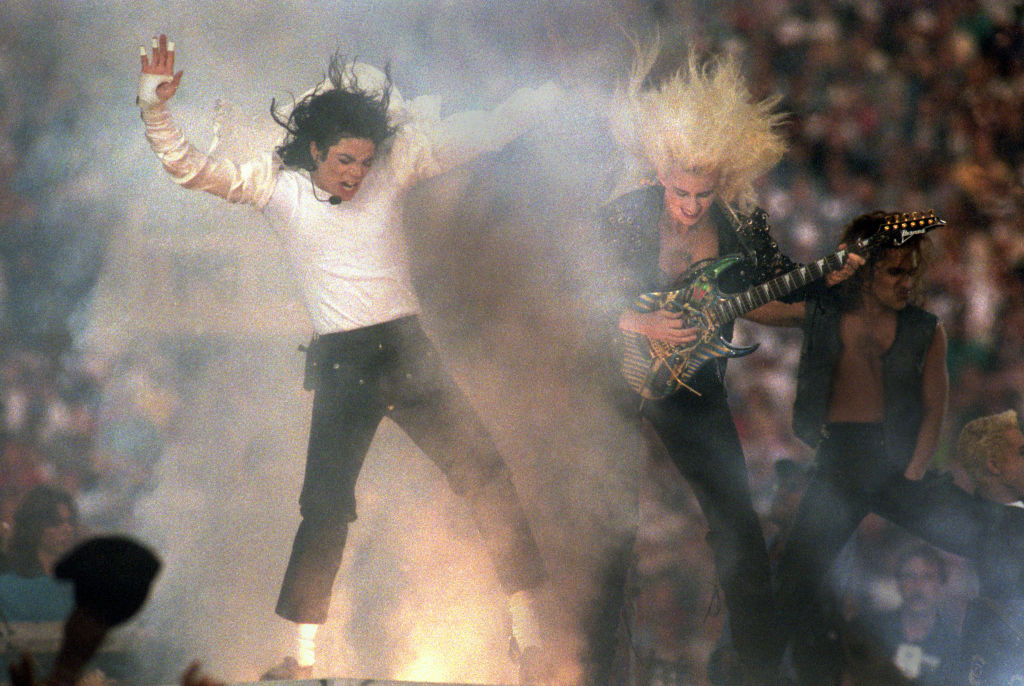 Michael Jackson performing on stage