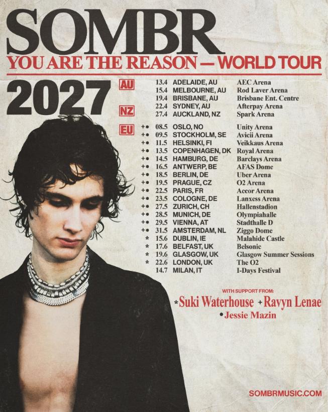 Sombr, press photo ahead of 2027 arena tour